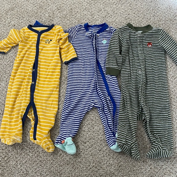 Carter's Other - Carters Boys Terry Terry Footie Pajama Bundle